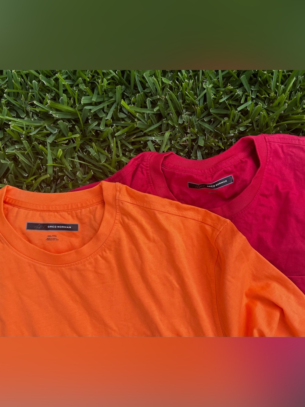 Greg Norman Lux Shark Tee Bundle XXL Men's Red Orange Pocket Tee NWT